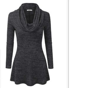 Long Sleeve Tunic with Cowl Neck